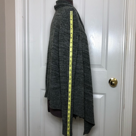 Abercrombie And  Fitch Wool Blend Soft Open Waterfall Marled Gray Cardigan XS/S - Picture 8 of 14